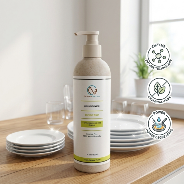 calmora natural liquid dishwash
