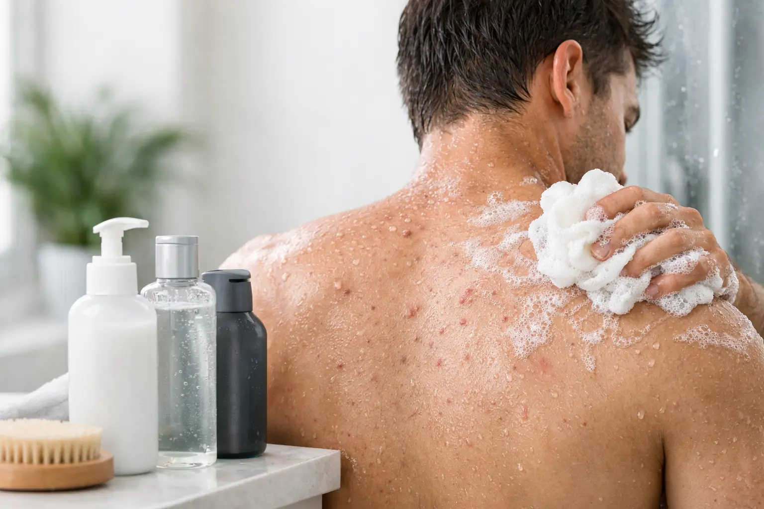 How to Choose a Body Wash for Bacne